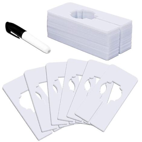 40 séparateurs de placard pour suspendre des vêtements - Séparateurs de taille de vêtements rectangulaires pour racks, séparateurs de placard blancs (1/3)