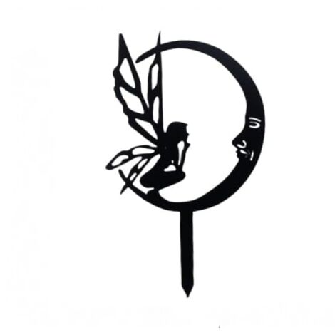 Fée silhouette figurine interpolation, décoration en métal, jardin extérieur papillon décoration florale