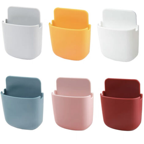 6 Pieces Rangement Telecommande TV, Support de Telecommande Mural, Boîte Rangement Organisateur, Boîte de Rangement pour Télécommande, pour maison, bureau, téléphone portable (1/5)