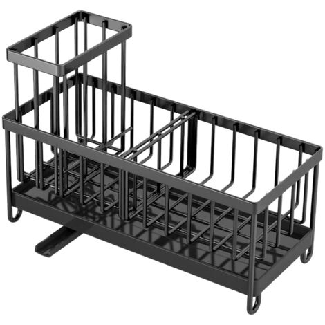 Support Pour Éponge - Porte-Éponge En Acier Inoxydable 304 Anti-Rouille - Organiseur D'Évier De Cuisine Avec Support À Brosse Réglable - 1 Pièce (1/5)