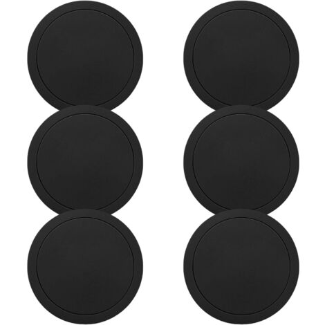 Sous-Verre En Silicone Anti-Dérapant - Diamètre 90 mm Épaisseur 3 mm - Isolation Thermique Haute Température - Pour Tasses Tasses À Café Bière Casseroles - Lot De 6 (1/5)