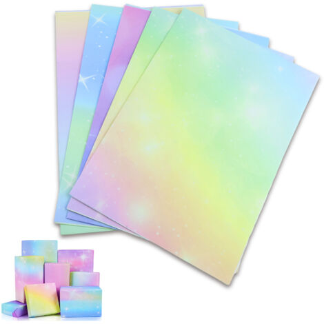Wrapping Paper - Pink Purple Gradient Kraft Paper - Birthday Gift Wrap for Women Girls - 5 Sheets - 70 x 100 cm (1/5)