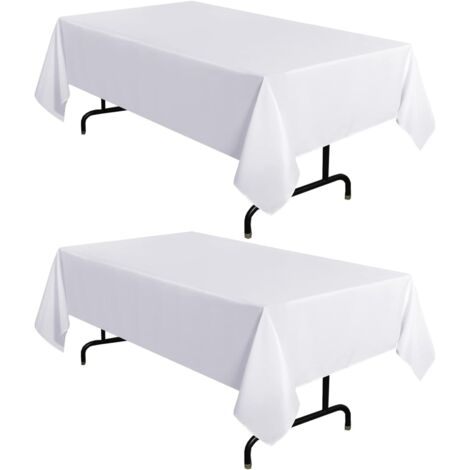 Tablecloth - Polyester - 152 x 259 Cm - For Dining Table Buffet Camping - 2 Pieces (1/5)