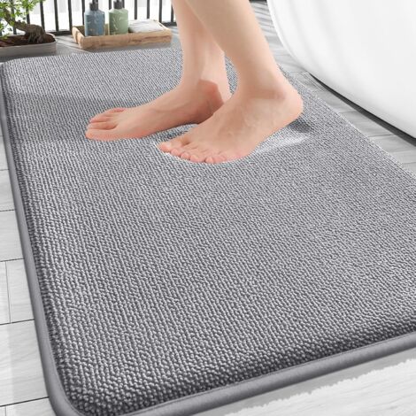 Tapis De Bain En Mousse À Mémoire De Forme - 76 X 50 Cm - Antidérapant - Lavable En Machine - Pour Salle De Bains Douche Baignoire - 1 Pièce (1/5)