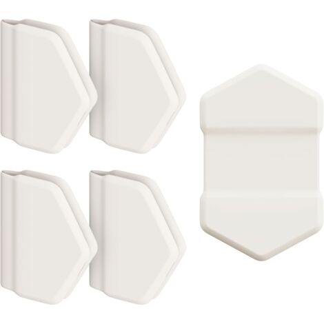 Shower Curtain Clip - Magnetic - Adhesive Wall Mount - White - 4 Pieces (1/5)
