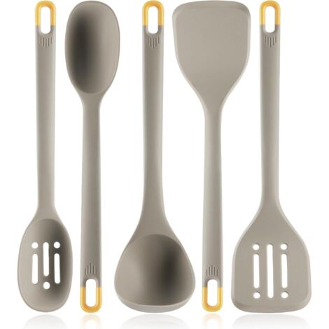 Ustensiles De Cuisine En Silicone - 13 Pouces - Résistants À La Chaleur Jusqu'à 260 °C - Pour Cuisinière Antiadhésive - Lot De 5 Pièces (1/5)