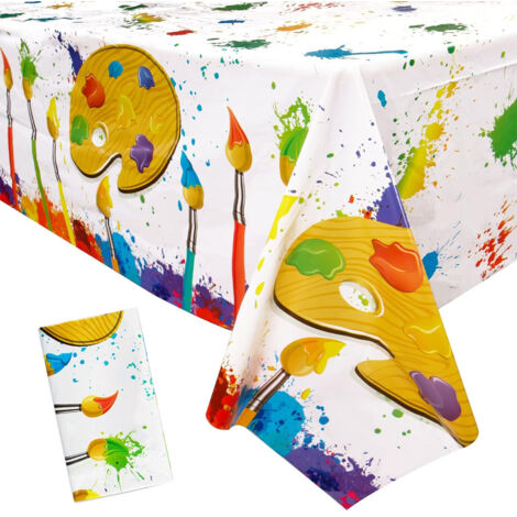 Tablecloth - Plastic - 220 x 130 cm - Waterproof - For Painting Activities And Children's Parties - Pack Of 2 (1/5)