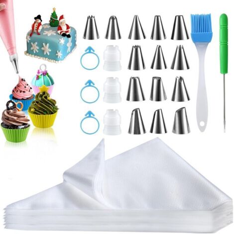 Sac à Douille - Sac à Glacer Jetable Épais 30 cm - Anti-Éclatement Non Glissant pour Décoration de Gâteaux, Cupcakes et Pâtisseries - 100 Pièces (1/5)