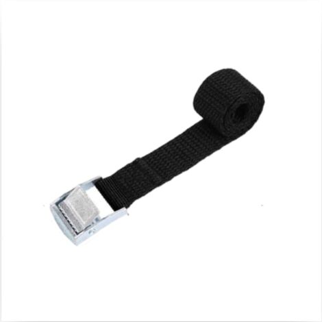 Sangle D'Arrimage - 20 mm x 39 cm - Charge Maximale 500 kg - Pour Moto Voiture Porte-Vélo - Lot de 10 Pièces - Noir (1/5)