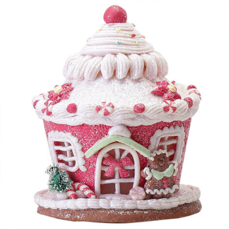 Maison En Pain D Épices - Ornements De Noël Pour Arbre - Décoration Festive En Plastique Avec Paillettes - Lot De 6 (1/5)