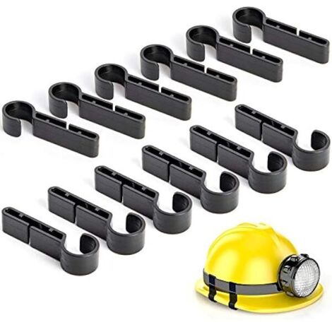 Clip Pour Lampe Frontale - Fixation Pour Casque De Sécurité - Compatible Avec Bande De Lampe Frontale Standard - Lot De 2 (1/5)