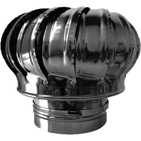 Chapeau De Cheminée Rotatif - Acier Inoxydable 304 - Diamètre 160 Mm - Résistant Vent 200 Km/H Et Pluie - Installation Sans Outils - 1 Pièce (1/5)