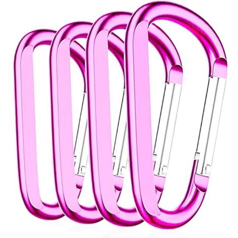 Mousqueton - Aluminium 7075 - Charge Maximale 22,7 kg - Pour Randonnée Camping Voyage - Lot de 4 (1/5)