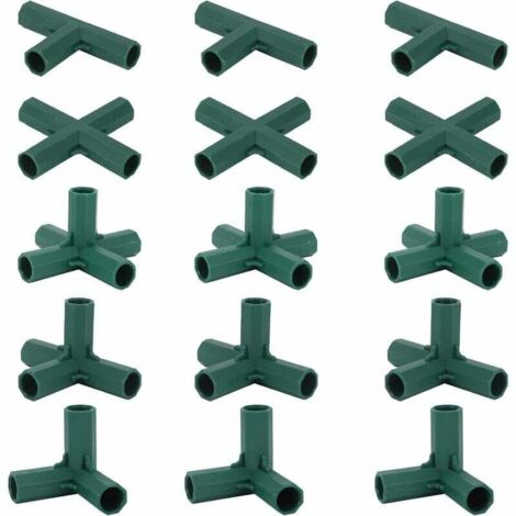 Connecteur De Cadre De Serre - 16 mm - Pour Supports De Fleurs Et Serres - Lot De 15 (1/5)