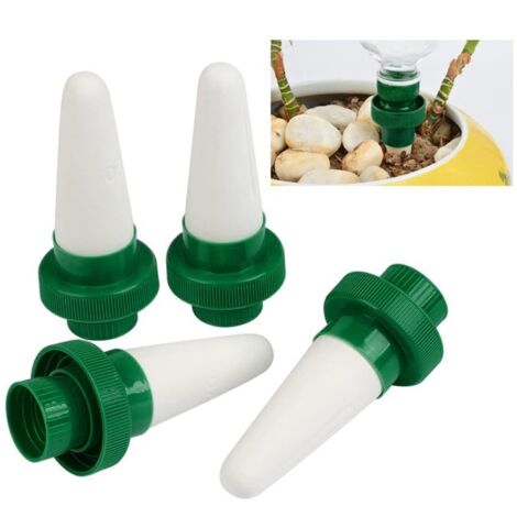 Arroseur Goutte à Goutte - Embout Céramique pour Bouteille - Système d'Irrigation Automatique pour Plantes Intérieur Extérieur - Lot de 4