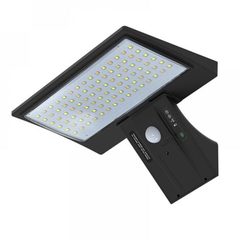 Applique Murale Solaire - Détecteur De Mouvement - Étanche Ip65 - 3 Couleurs Led - Télécommande Incluse - Pour Jardin Cour Garage - 1 Pièce (1/5)