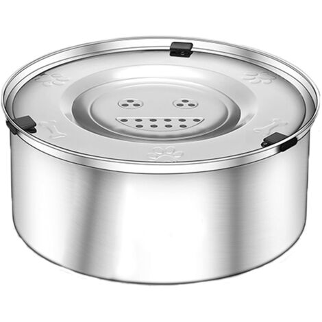 Gamelle Pour Chien - 3 L - Acier Inoxydable SUS304 - Antidérapante Avec Plaque Flottante - Pour Intérieur Et Voyage (1/5)