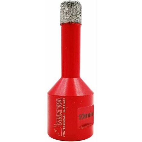 Foret Diamant - 10 mm - Filetage M14 - Pour Perçage Sec ou Humide sur Porcelaine Carrelage Granit Marbre - Unité (1/5)
