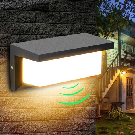 Applique Murale Extérieure LED - Détecteur de Mouvement 140° - IP65 Étanche - 18 W - 3000 K - 1260 Lm - Pour Terrasse Jardin Balcon (1/5)