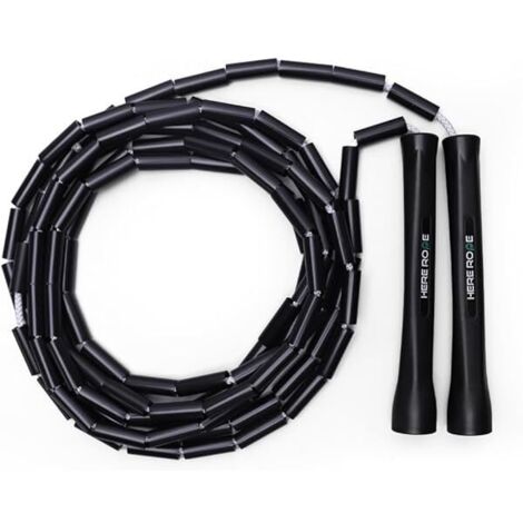 Corde à Sauter À Perles Réglable - 305 cm - Poignées En Plastique 14 cm - Perles Incassables - Pour Adultes Et Enfants - Usage Intérieur Et Extérieur - 1 Pièce (1/5)