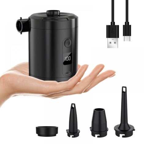 Pompe À Air Électrique Rechargeable - 280 L/Min - 4 kPa - 5200 mAh - Pour Matelas Gonflables Et Piscines - 1 Pièce (1/5)