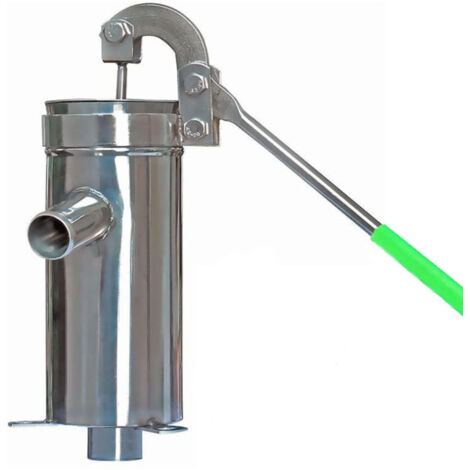 Pompe à levier - Acier inoxydable - Aspiration eau souterraine jusqu'à 8 m - Rotation 360° - Poignée antidérapante - 1 unité (1/5)