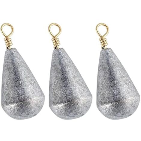 Plomb De Pêche - Forme Cloche - 30 Pièces - Pour Montage Drop Shot Et Leurres Souples - Adapté À La Pêche En Eau Douce - 30 Unités (1/5)