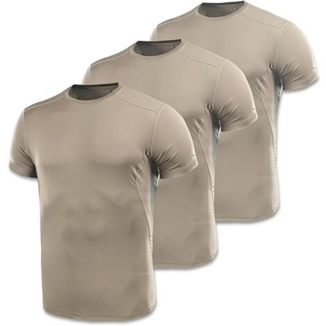 T-Shirt Courte Manches - Polyester Élasthanne - Respirant À Séchage Rapide - Pour Entraînement Sportif Et Activités Extérieures - 1 Pièce (1/5)