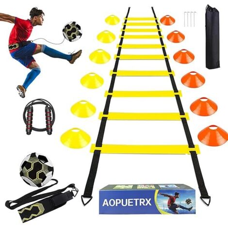 Échelle D'Agilité - 20 Pi Échelle De Vitesse Avec 12 Cônes En Plastique - Kit D'Entraînement Pour Football Et Sports Collectifs - 1 Unité (1/5)
