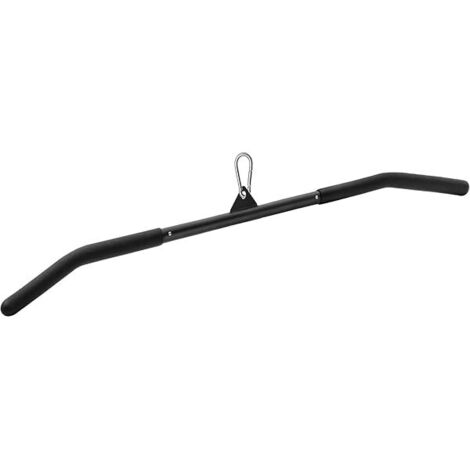 Barre De Tirage Latissimus - 100 Cm - Acier Q235 - Poignées En PVC Antidérapantes - Pour Machine À Câbles Et Poulies - 1 Pièce