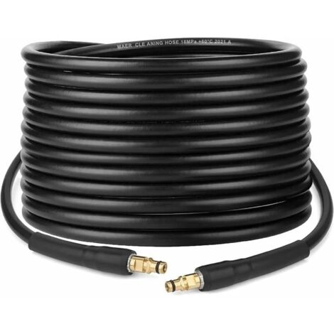 Tuyau D'extension Haute Pression - 10 M - Raccord Rapide Click Plug - Compatible Avec Nettoyeurs Haute Pression Karcher Série K2 À K7 (1/5)