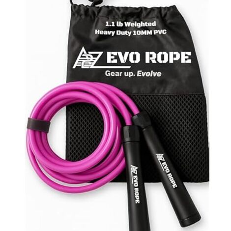 Corde à Sauter Poids - 1 1 lb - PVC 10 mm - Réglable Sans Coupe - Pour Entraînement Intensif CrossFit Boxe MMA - 1 pièce