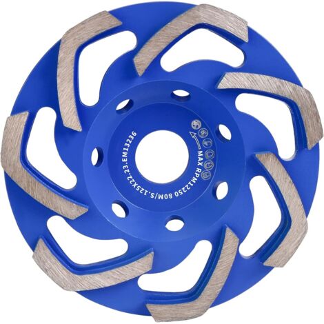 Disque Diamanté Meulage - 125 mm - Trou 22 2 mm - 12250 tr min - Pour Béton Granit Marbre Maçonnerie Briques - Usage Humide ou Sec - 1 Pièce (1/5)