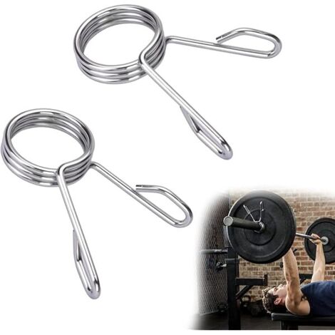 Collier De Serrage Pour Barre Olympique - Acier Chromé - Diamètre 50 Mm - Pour Barres Standard 2 Pouces - Lot De 2 (1/5)