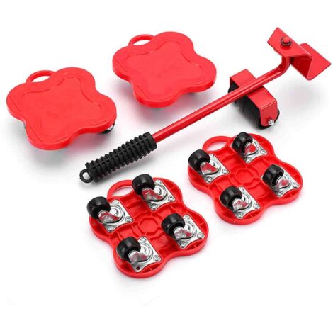 Patins Rouleurs Pour Meubles - Charge Max 400 Kg - Pour Sol Bois Carrelage Linoléum - Lot De 4 (1/5)