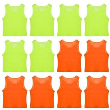 Pinnies - Veste D'Entraînement En Maille Nylon - Pour Basket Ball Football Et Sports Collectifs - Enfants Adolescents Adultes - Lot De 12 Pièces