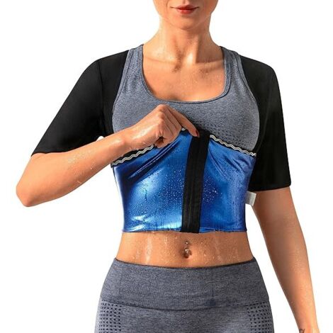 Gilet Sauna - Veste Transpirante pour Perte de Poids - Soutien Taille avec Fermeture Éclair - Pour Entraînement Sportif et Activités Physiques - 1 Pièce (1/5)