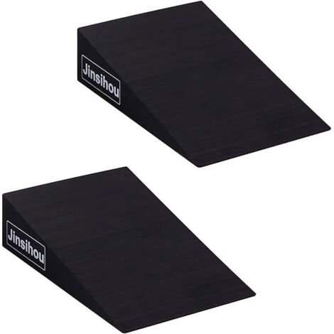 Wedge Squat - Planche Inclinée Antidérapante en Mousse EVA - Pour Étirements Mollets Chevilles Genoux - Entraînement Fitness Yoga Pilates Rééducation - 2 Pièces