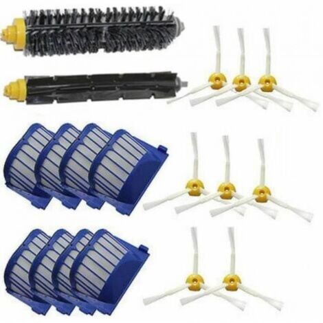 Kit Filtre Et Brosse Latérale Pour Aspirateur Robot - Compatible Roomba Série 500 600 - 18 Pièces (1/5)