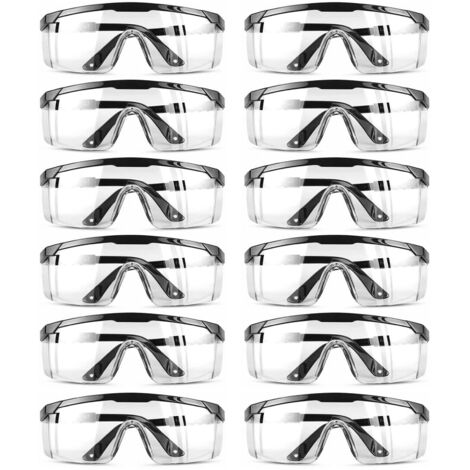 Lunettes De Protection - Verres En Polycarbonate Anti-rayures Et Anti-buée - Pour Chantier Bricolage Laboratoire Soudage - 12 Pièces (1/5)