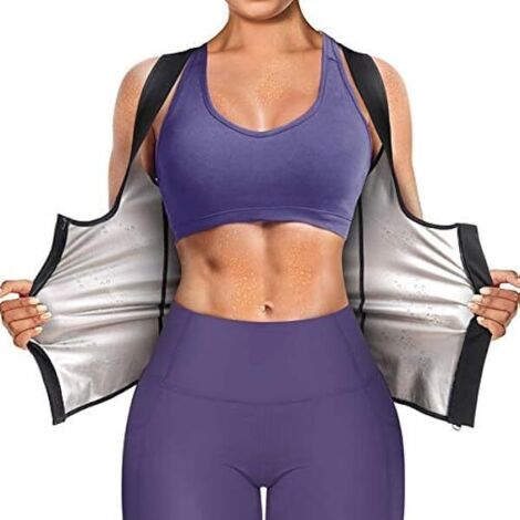 Gilet Sauna - Tissu Polymère Thermorétente - Pour Entraînement et Transpiration Accélérée - Taille Unique - 1 Pièce (1/5)