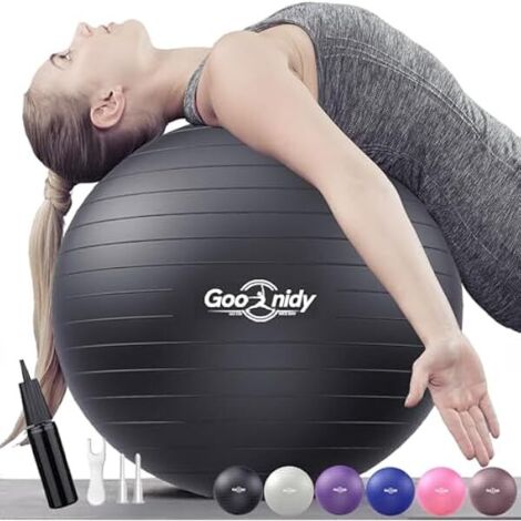 Ballon D Exercice - 2200 Lbs Résistant Anti-Éclatement - Pour Gymnastique, Thérapie Physique, Grossesse, Pilates, Yoga - 45 55 65 75 85 Cm