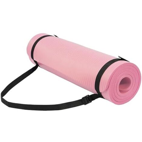 Tapis De Yoga - 180 X 60 Cm - 1.3 Cm D'Épaisseur - Mousse Haute Densité - Antidérapant Des Deux Côtés - Avec Sangle De Transport - 1 Pièce (1/5)