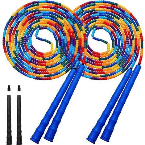 Corde à Sauter Double Dutch - 5 M - Réglable - Pour Enfants et Adultes - Convient à 5-6 Personnes - 2 Pièces