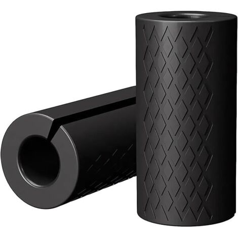 Barbell Grip - Rubber Thickness Sleeve For Forearm And Biceps Training - Compatible With Barbell Dumbbell Kettlebell - 10 mm And 12 5 mm Diameter - 2 Pieces (1/5)