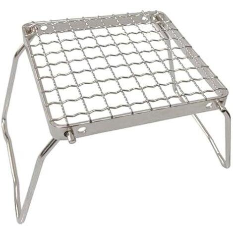 Grill Grill - Grille En Acier Inoxydable 304 - Pliable Avec Pieds Réglables Hauteur 4 Ou 4,8 Pouces - Pour Camping Randonnée Pique-Nique - 1 Pièce (1/5)