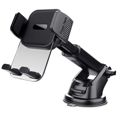 Support Téléphone Voiture - Ventouse Nano Gel - Rotation 360° - Bras Réglable 12,6 À 16,9 Cm - Pour Smartphone 4 À 7 Pouces - 1 Pièce (1/5)
