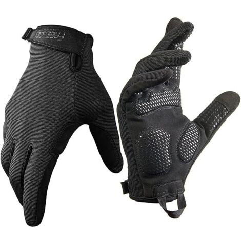 Gants D'Entrainement Pleine Doigt - Paume Rembourrée Avec Particules En Silicone - Pour Musculation Tirage Et Fitness - Taille Unique (1/5)