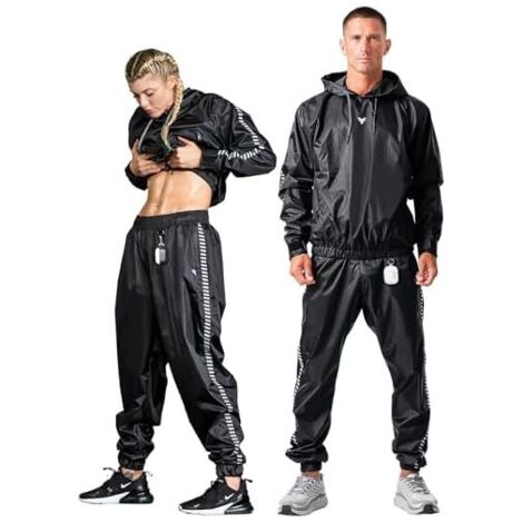 Sauna Suit - Full Body Sweat Suit - Lightweight Neoprene Blend - For Boxing MMA Wrestling Gym Training - Unisex - 2 Piece Set (1/5)