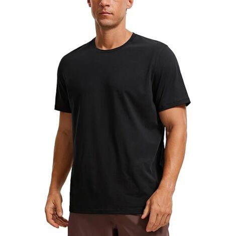 T-Shirt Homme - Coton Polyester - Manches Courtes - Coupe Classique - Pour Entraînement et Usage Quotidien - 1 Pièce (1/5)